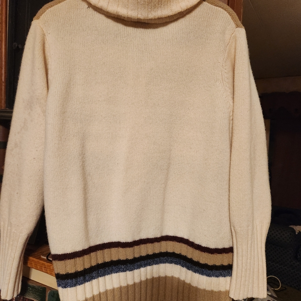 VINTAGE LIZ CLAIBORNE CARDIGAN 100% LAMBSWOOL HERITAGE CABINCORE - Picture 2 of 3